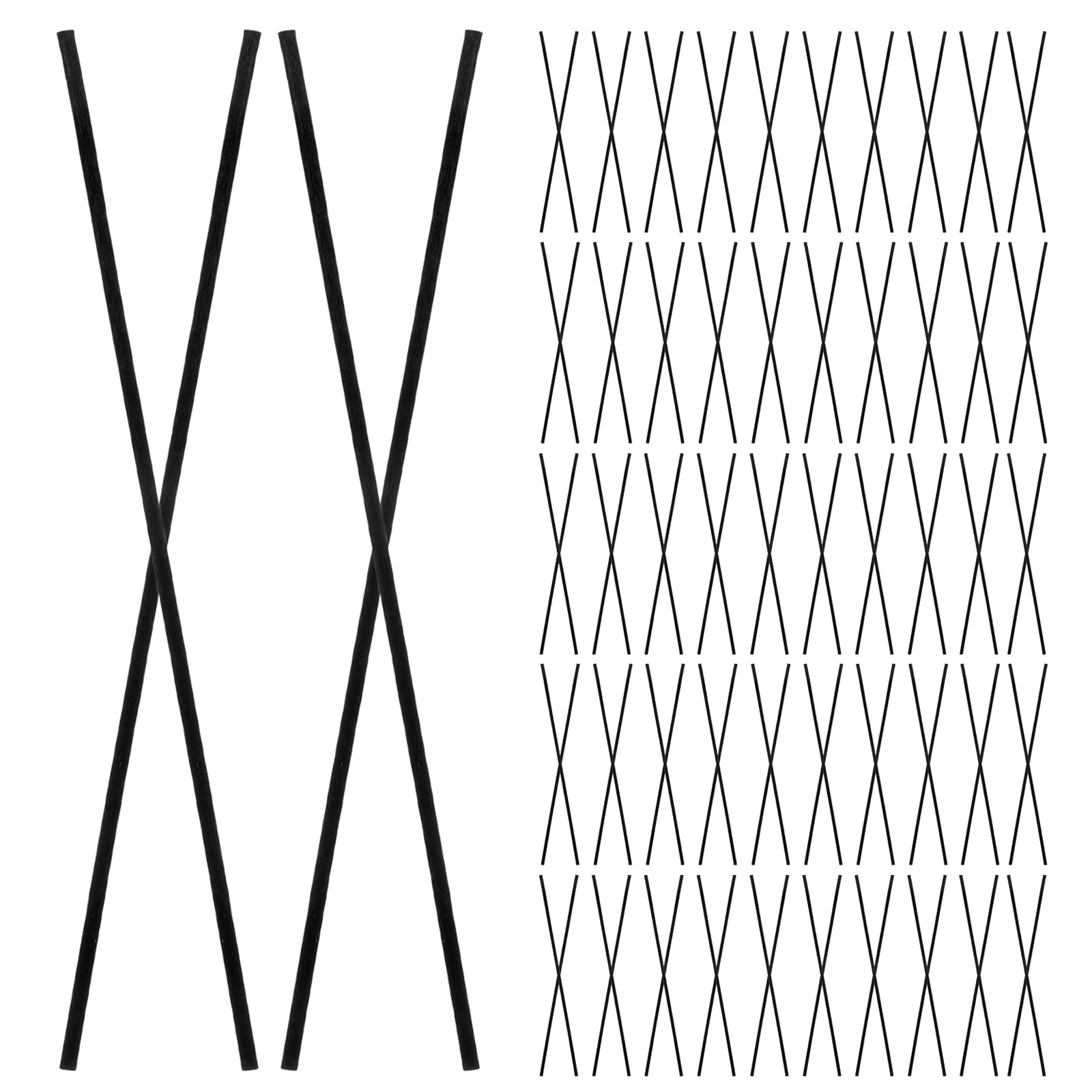 Home Fragrance Diffuser Refills - 200 Stück schwarze Diffusorstäbchen aus Faser