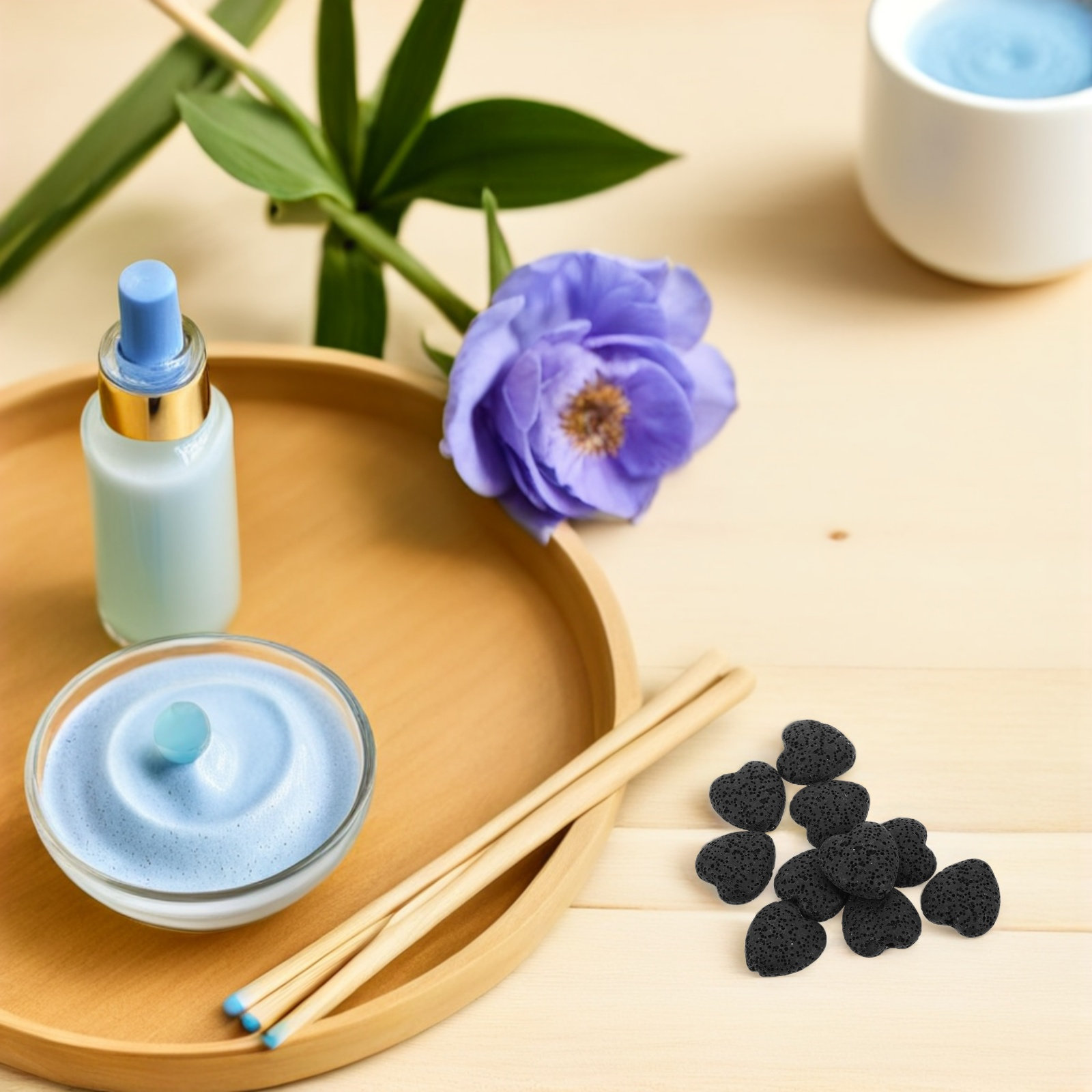 Home Fragrances - 20 Stück Aromatherapie-Herzsteine, Lavaperlen, Diffusorsteine, vulkanische