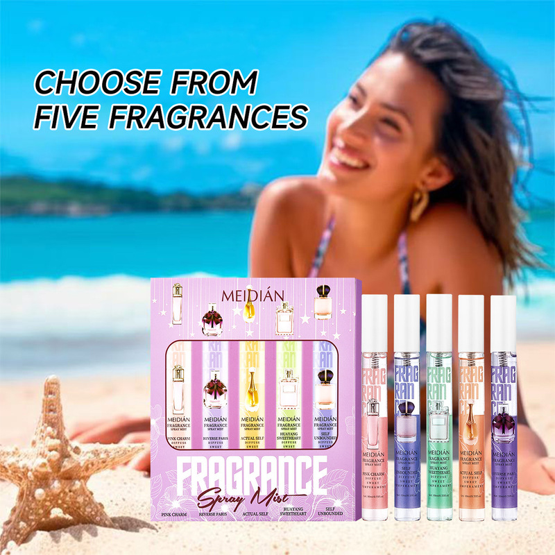Home Fragrance Set Gift - 5-teiliges Geschenkset: Raumduftspray mit verschiedenen Düften,