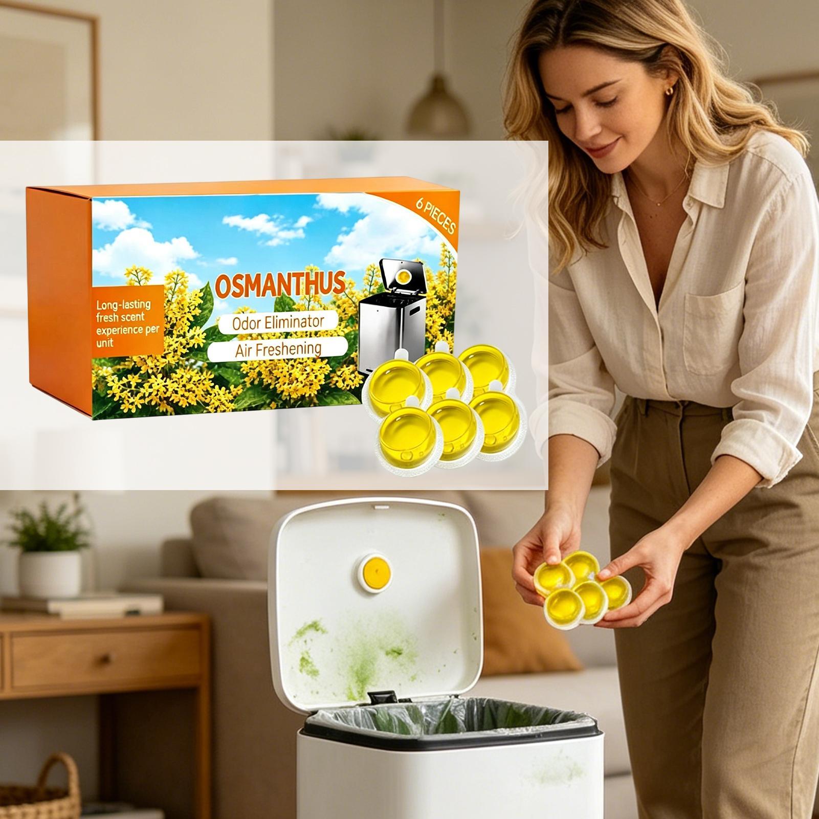 Home Fragrance Long Lasting - 6 Stück Mülleimer-Duftgel mit Zitrusduft, langanhaltender