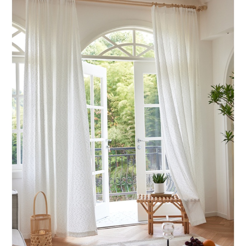 Home Fragrance In French - Französische Schlichte Weiße Kleine Duft-Vorhänge Luxuriöse