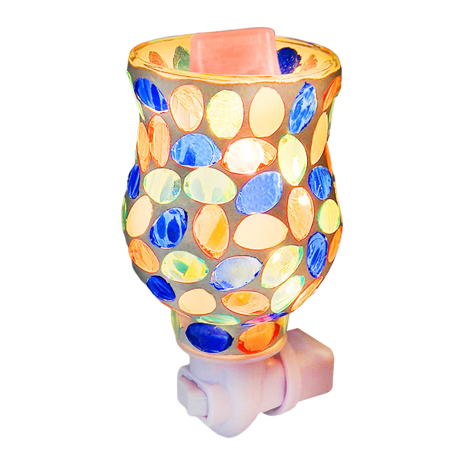 Home Fragrance Incense - Mosaik-Glas Steckbarer Wachsschmelz-Duftlampe Elektrisches Nachtlicht Aromalampe