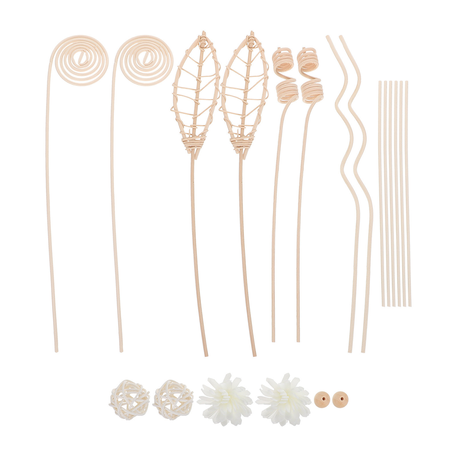 Home Fragrance Aroma Set - 20 Stück Reed-Diffusor-Sticks-Set, natürliche Rattan-Aroma-Sticks, leiser