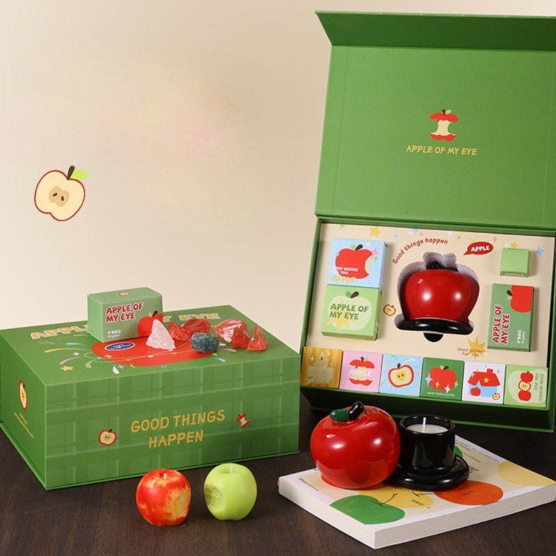 Apfelförmiges Duftkerzen-Gesch – Home Fragrance Set Gift Bewertung und Preis